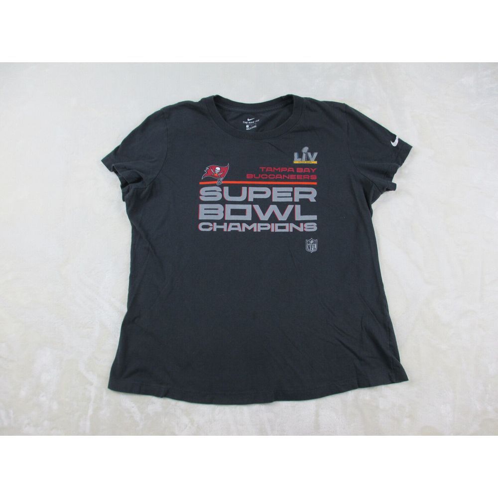 Tampa Bay Buccaneers Shirt Womens Large Gray Nike Football Super Bowl NFL Ladies